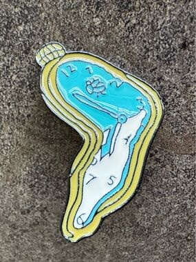 Salvador Dali Melting Clock Art Enamel Pin